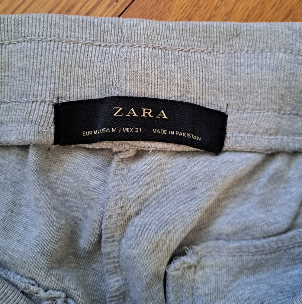 Zara Light Gray Jogger Sweatpants Sz M - Picture 5 of 7